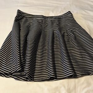 The Limited Pleated Black and White Mini Skirt